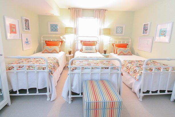 Dune Drive Beach House Guest Bedroom Designed by GailGray Home