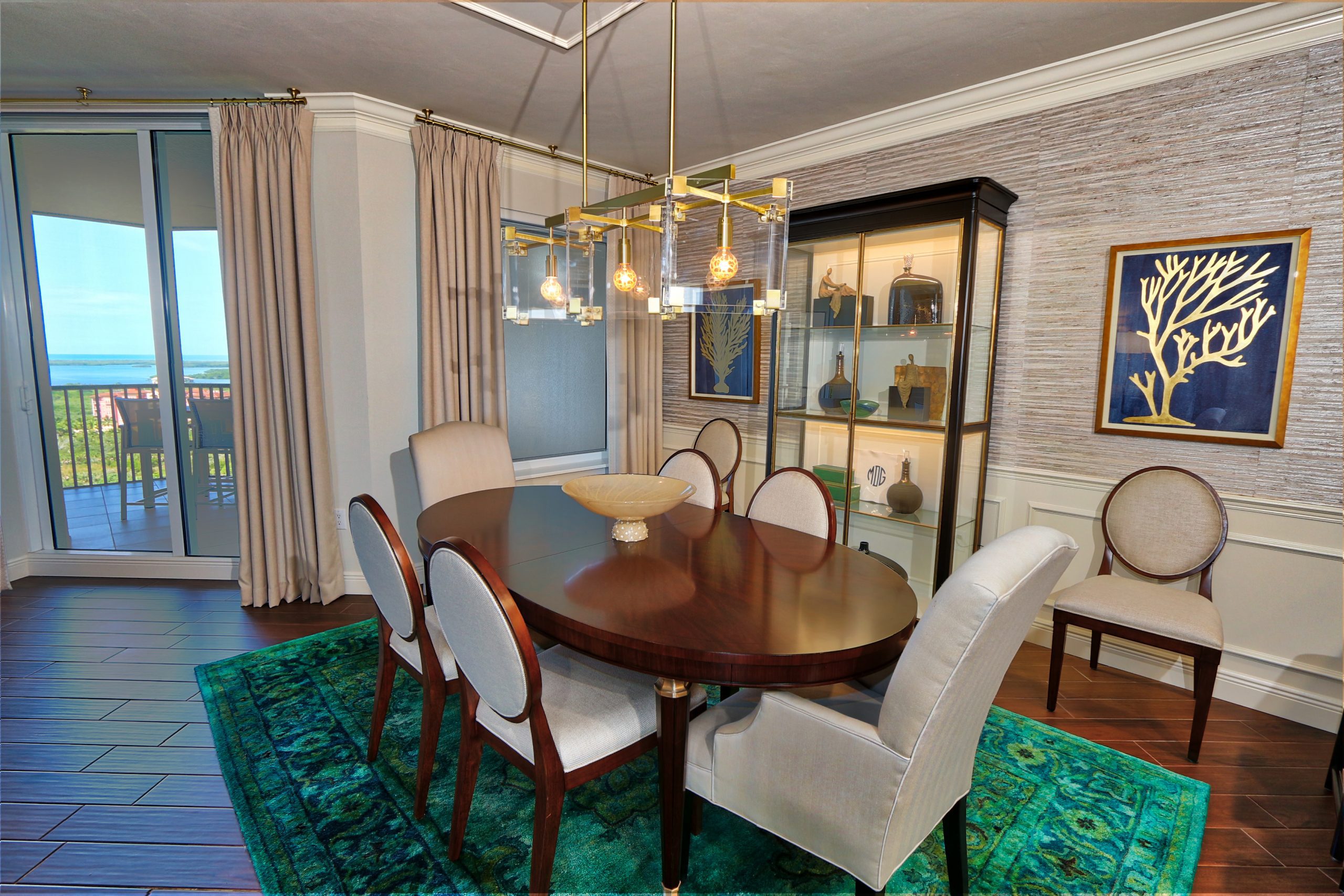 Florida Residence Dining Room Designed and Furnished by GailGray Home