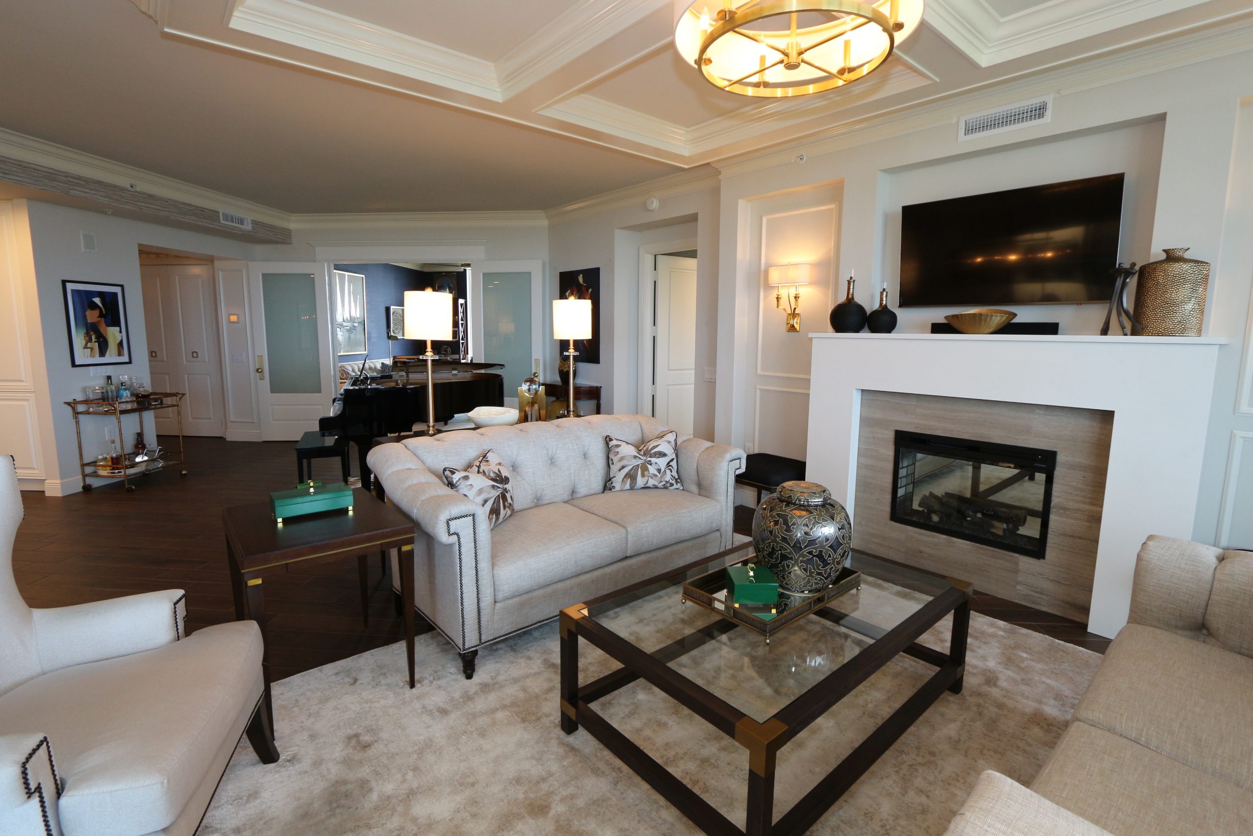 Luxury Living Room Designed by GailGray Home in Florida
