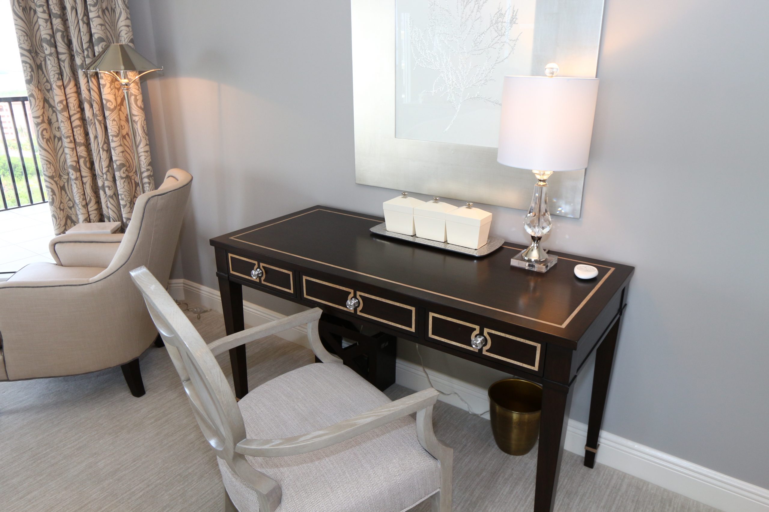Florida Residence Master Bedroom Desk and Accessories from GailGray Home
