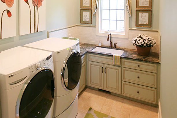 Stones Crossing Laundry Room Furnished and Designed by GailGray Home