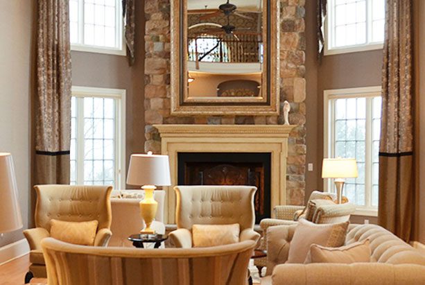 Bethlehem Residence Living Room Furnished and Accessorized by GailGray Home