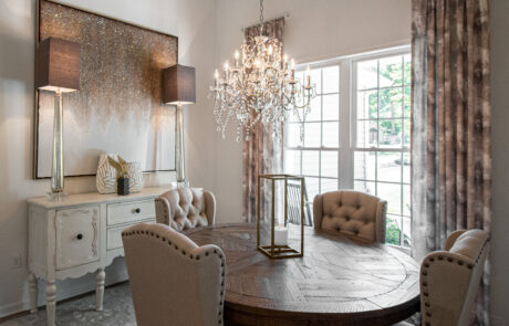 inviting and chic dining room table