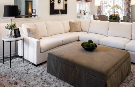 Inviting-and-Chic-Design of living room with white couch